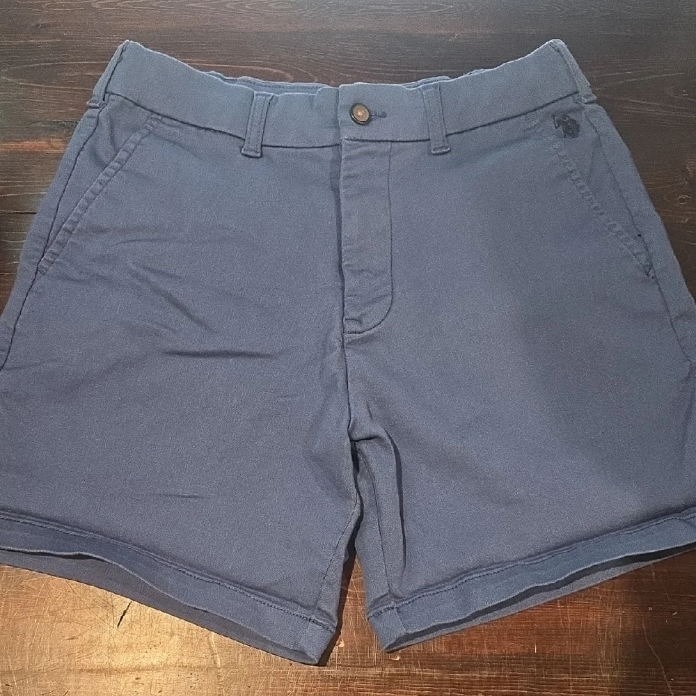 U.S. Polo Assn. Men's Stretch Twill Shorts - Blue - Size Medium